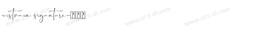 wistonia signature字体转换